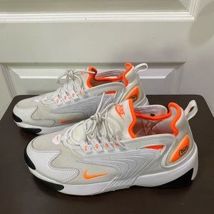 Nike Air Zoom 2K Women’s Sneakers, AO0354-002, White/Orange, Size 10